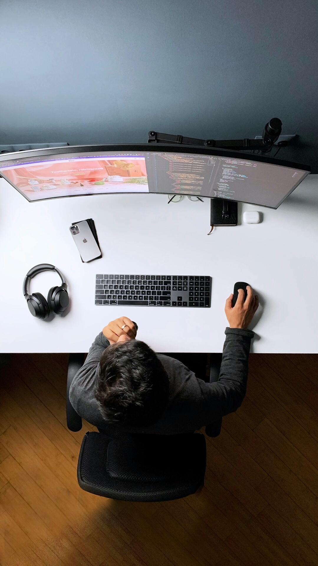Clean workspace with laptop